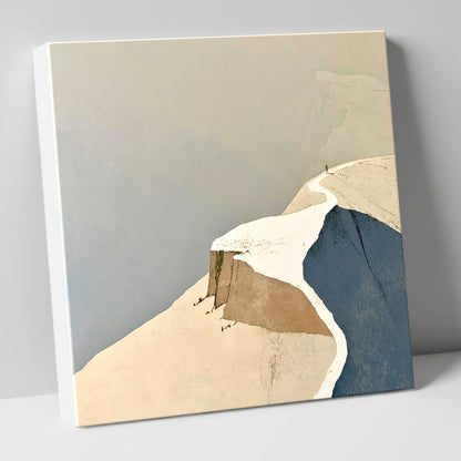 Lone Walker on a Snowy Summit Ridge lake district fell canvas wall art