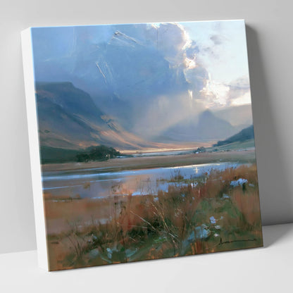 Breaking Storm Over The Fells lake district sky canvas wall art