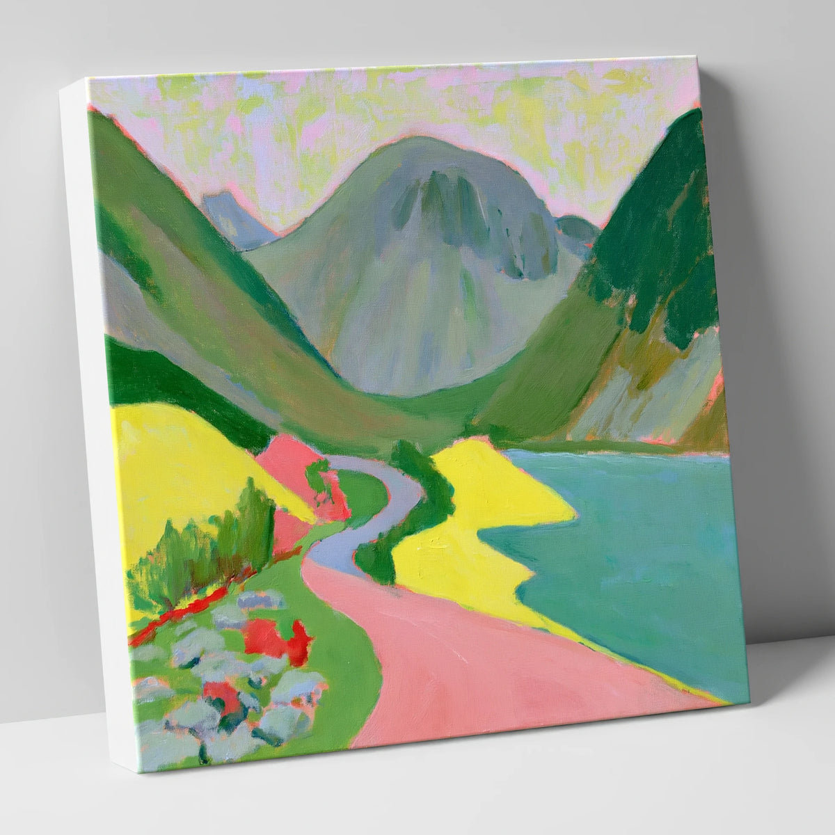 Great Gable in Vivid Colour lake district fell canvas wall art