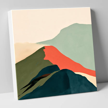 Bold Terracotta Mountain Ridge lake district fell canvas wall art