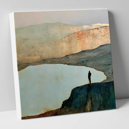Haystacks Walker Beside Innominate Tarn lake district fell canvas wall art