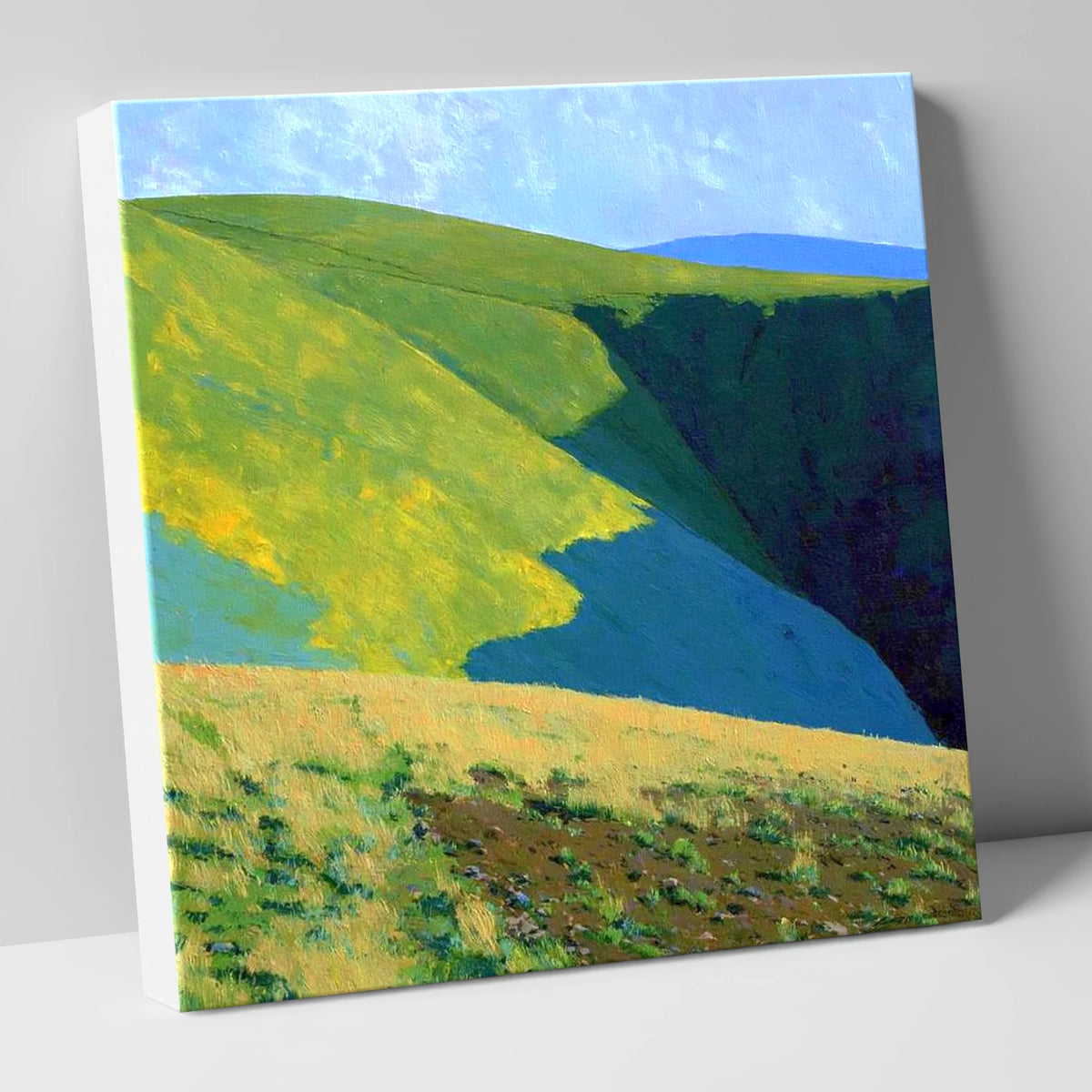 Vibrant Slopes of Meal Fell lake district fell canvas wall art