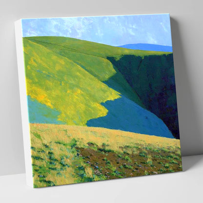 Vibrant Slopes of Meal Fell lake district fell canvas wall art