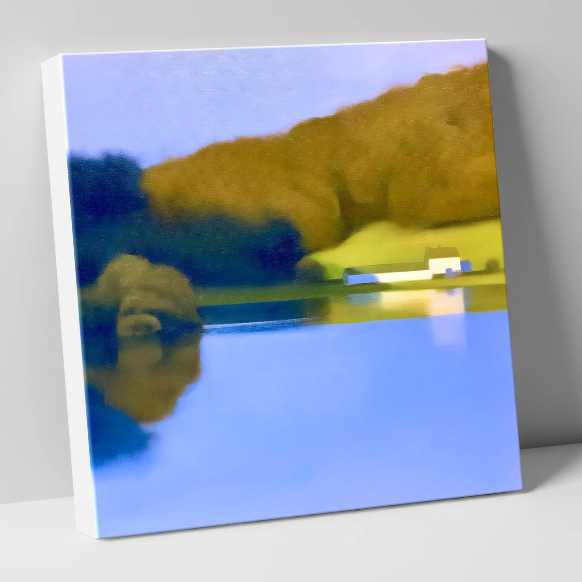 Mirrored Islet on Coniston Water lake district lake canvas wall art