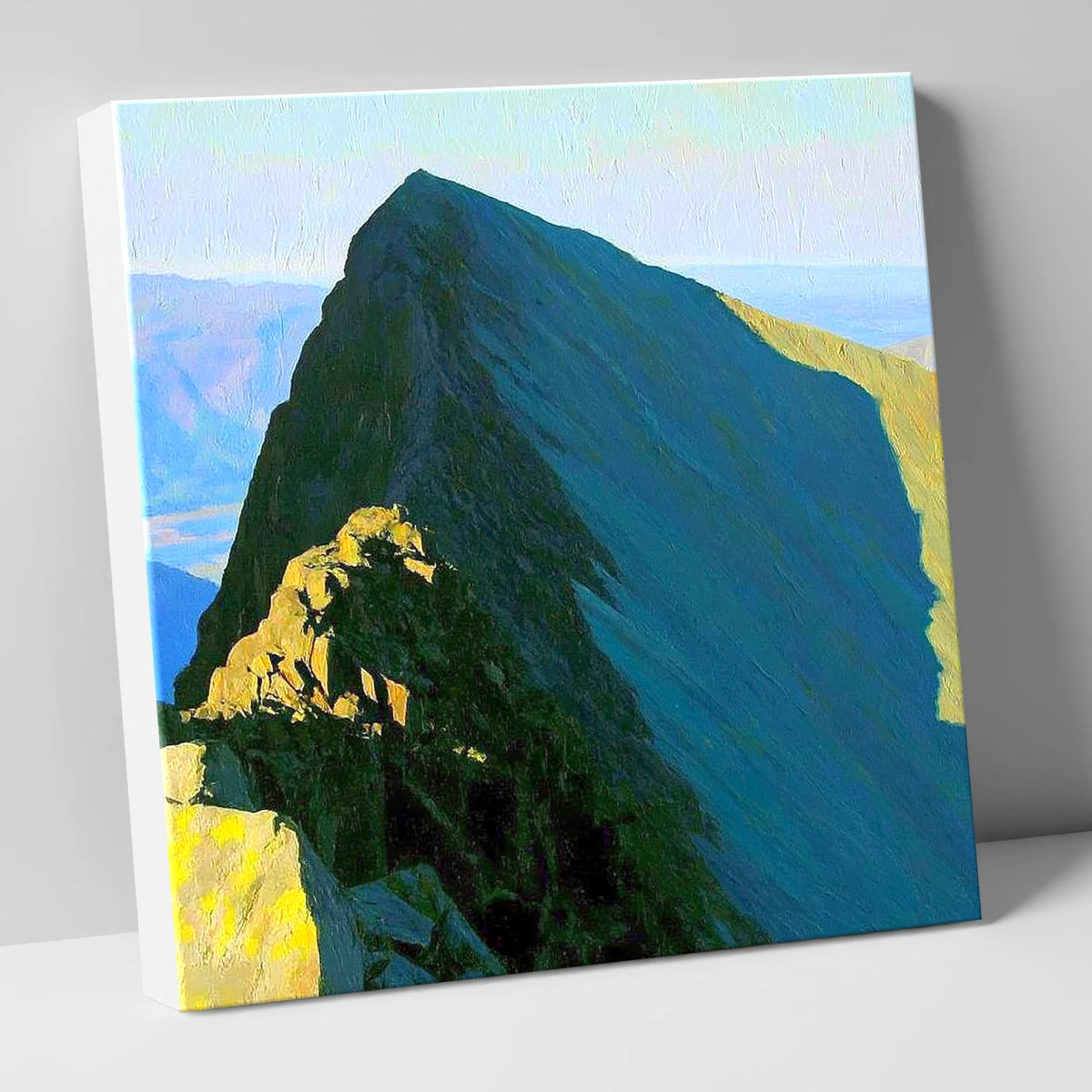 Steeple Peak in Dramatic Light lake district fell canvas wall art