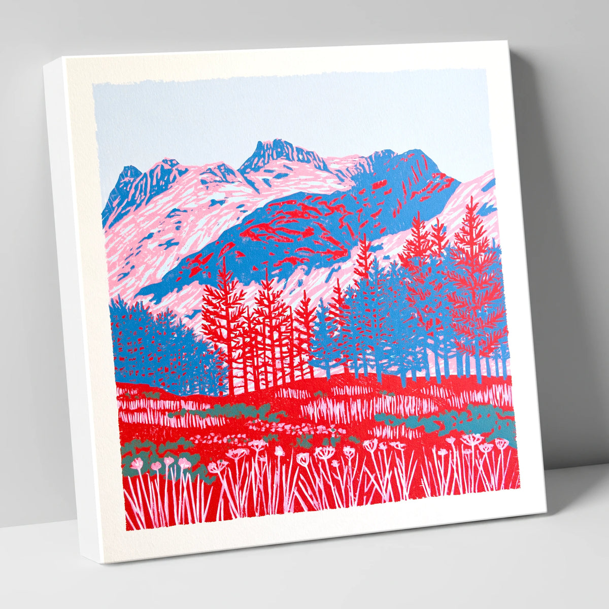 Bold Langdale Pikes Landscape lake district fell canvas wall art