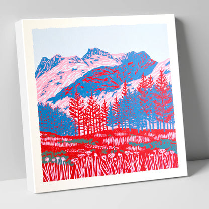 Bold Langdale Pikes Landscape lake district fell canvas wall art