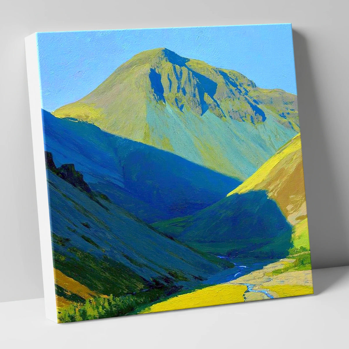 Vibrant Light on Great Gable lake district fell canvas wall art