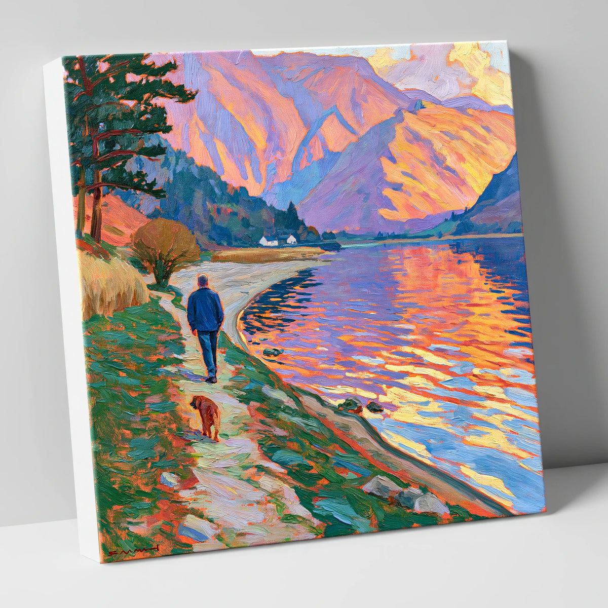 Vivid Glenridding Dog Walk gifts for dog walkers canvas wall art