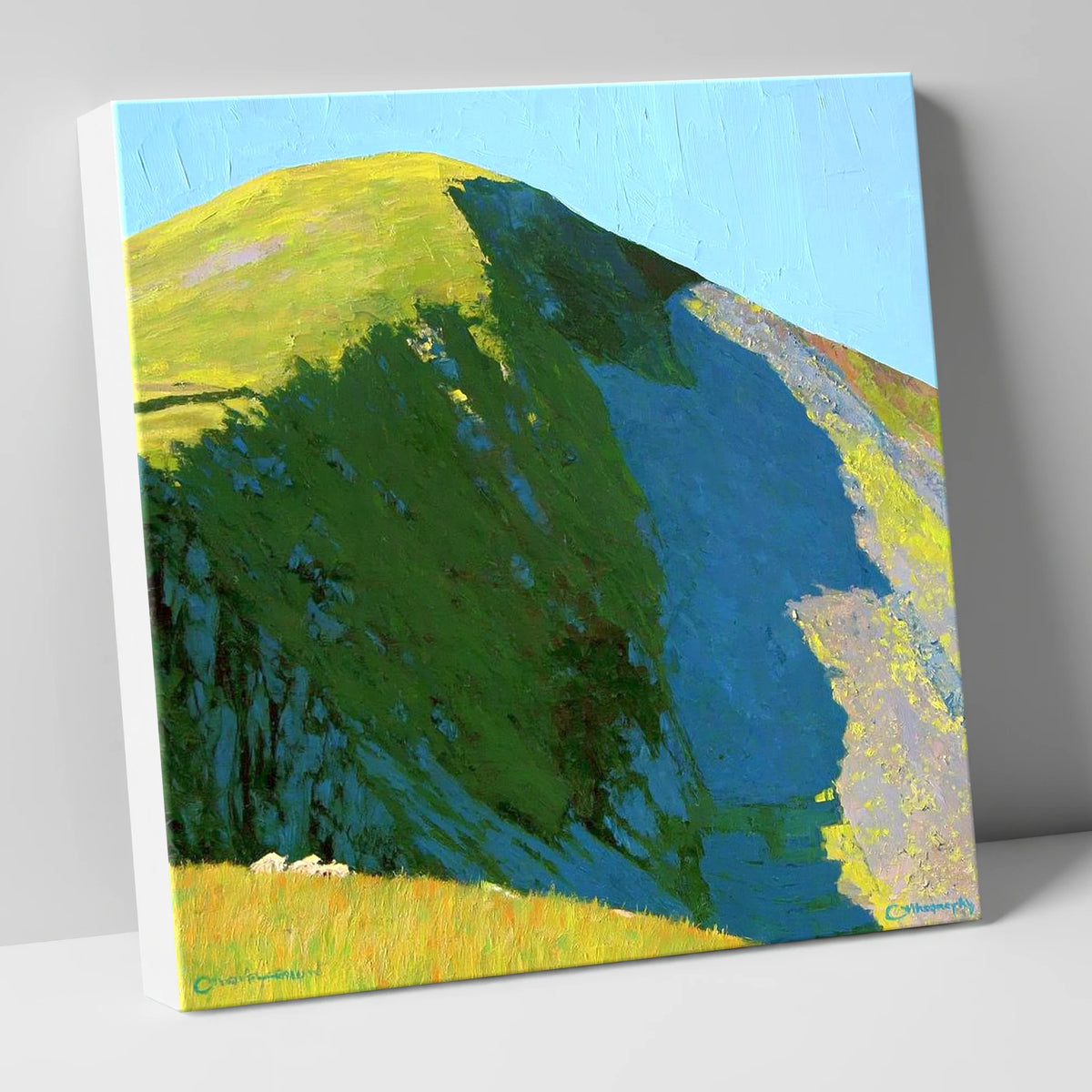 Vibrant Light on Sail Fell lake district fell canvas wall art