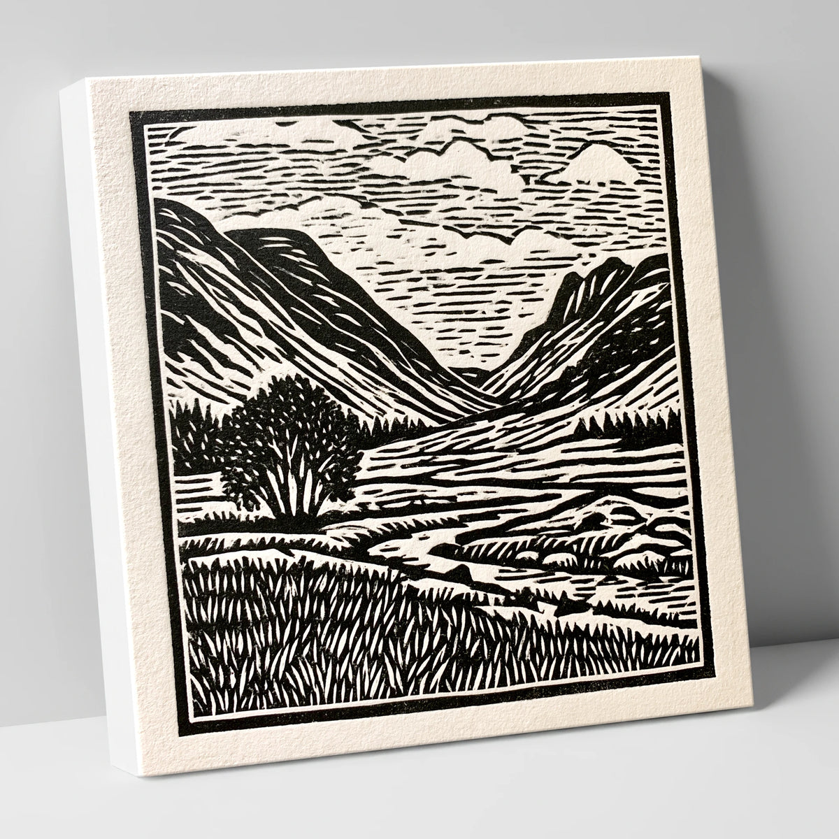 Great Langdale in Stark Contrast lake district valley canvas wall art