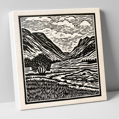 Great Langdale in Stark Contrast lake district valley canvas wall art