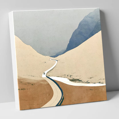 Winding Road through the High Pass lake district valley canvas wall art