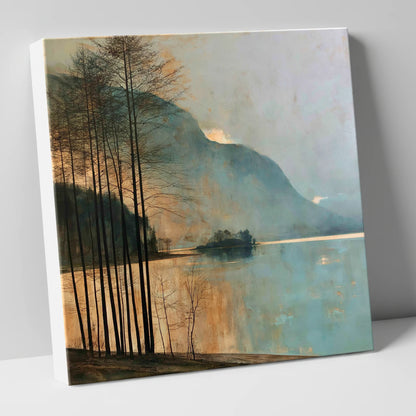 Grasmere Island in Golden Light lake district lake canvas wall art