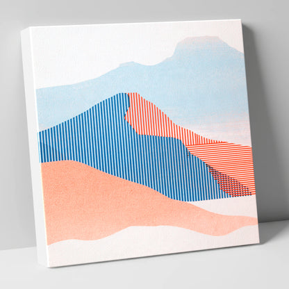 Geometric Fell Summit View lake district fell canvas wall art