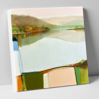 Abstract Calm Lake Reflections lake district lake canvas wall art