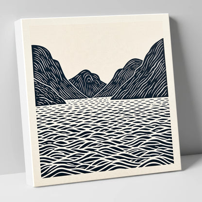 Dark Fells over Wastwater lake district lake canvas wall art