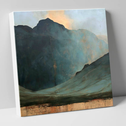 Langdale Pikes Beneath Breaking Light lake district fell canvas wall art