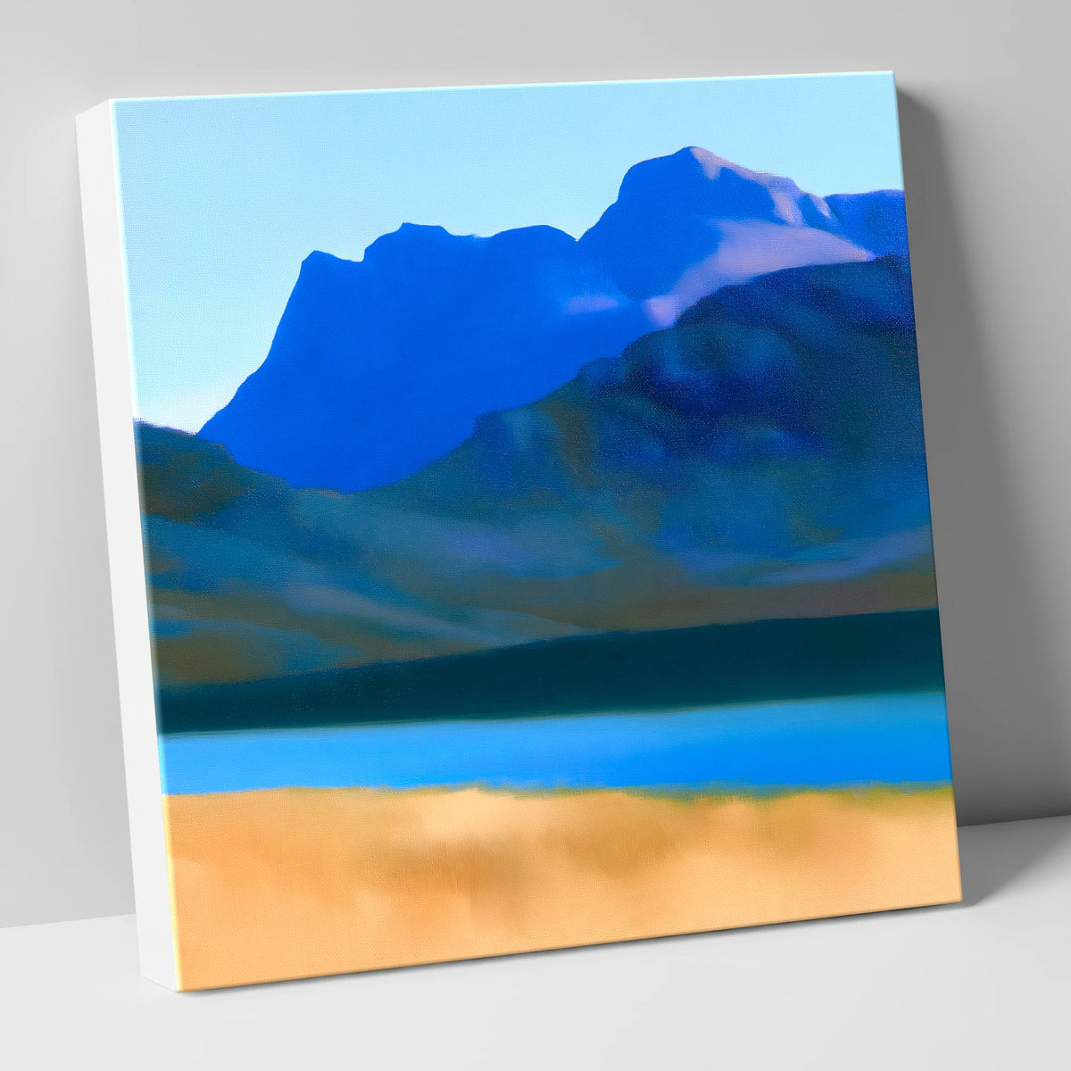 Bold Blue Langdale Pikes lake district fell canvas wall art