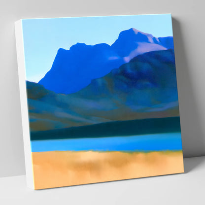 Bold Blue Langdale Pikes lake district fell canvas wall art