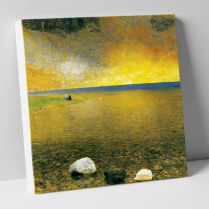 Golden Sky Over Easedale Tarn lake district lake canvas wall art