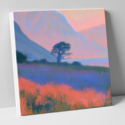 Pastel Dusk on the Fells lake district lake canvas wall art