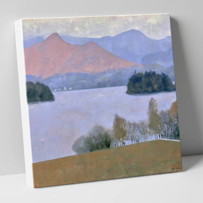 Derwentwater Dusk from Crow Park lake district village canvas wall art