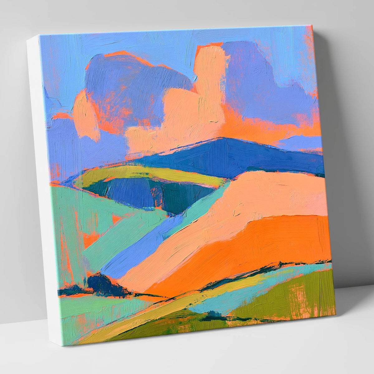 Rolling Fells in Vivid Colour lake district fell canvas wall art
