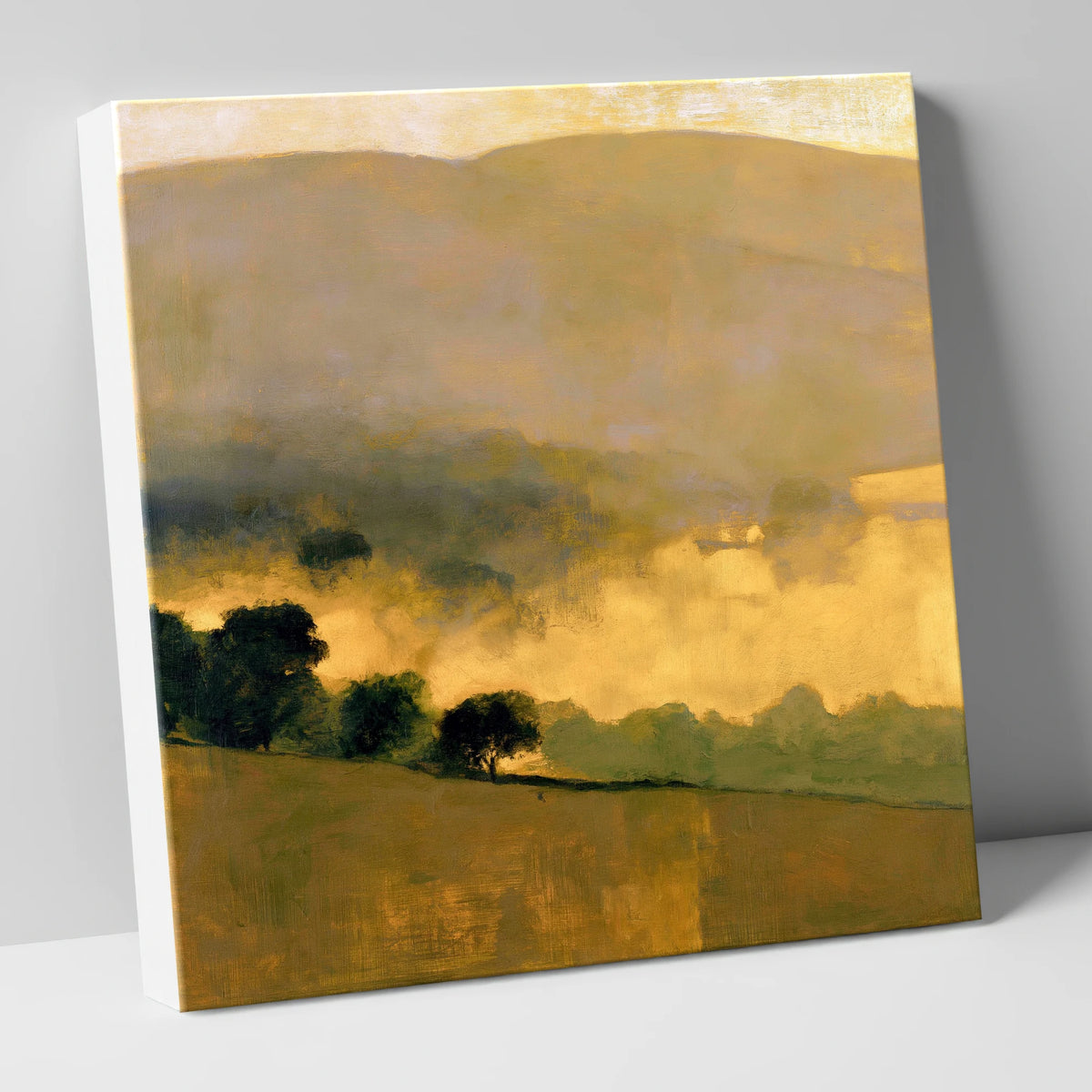 Golden Valley Mist at Dawn lake district sky canvas wall art