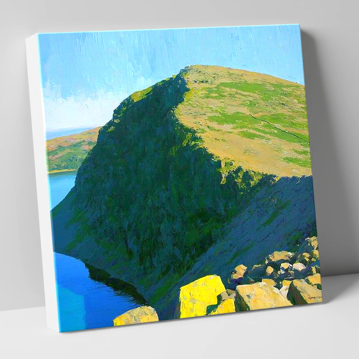 Old Man of Coniston Sunlit Ridge lake district fell canvas wall art