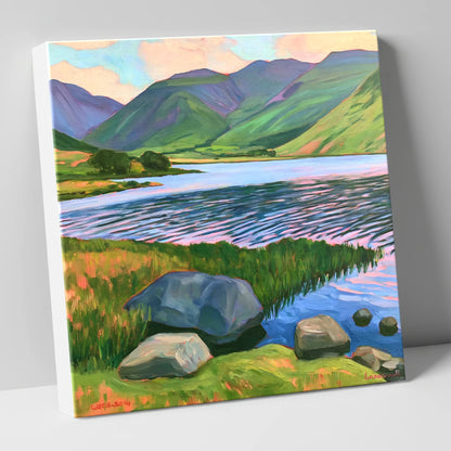 Sunset Ripples on the Lake lake district lake canvas wall art