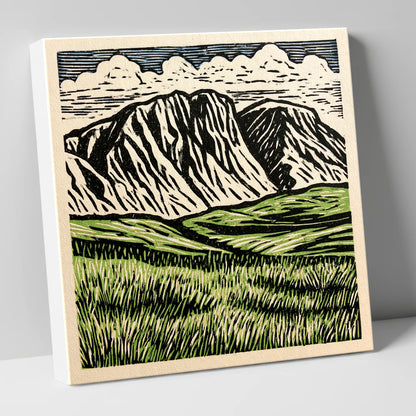 Bold Scafell Pike Landscape lake district fell canvas wall art