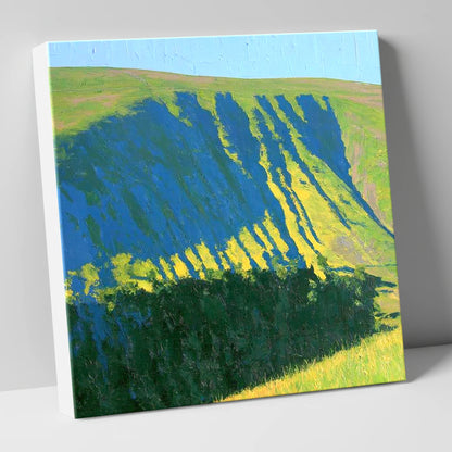 Sunlit Gullies of Wether Hill lake district fell canvas wall art