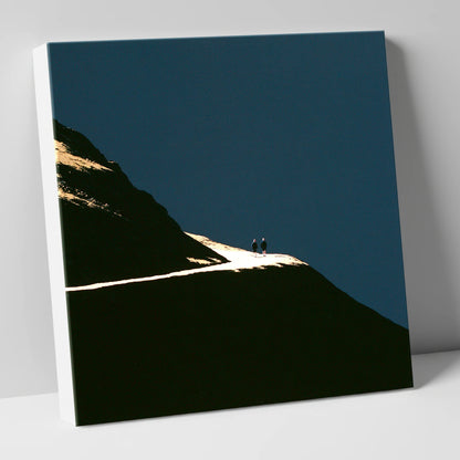 Fell Walkers On An Illuminated Path lake district walking canvas wall art