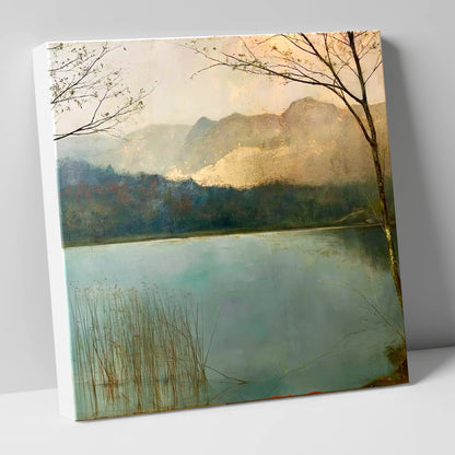 Gilded Light Over Elter Water lake district lake canvas wall art