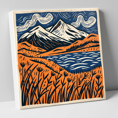 Skiddaw Beneath Swirling Skies lake district fell canvas wall art