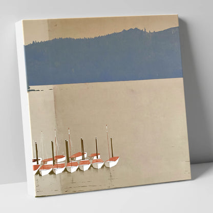 Windermere Boats Below Slate Fells lake district lake canvas wall art