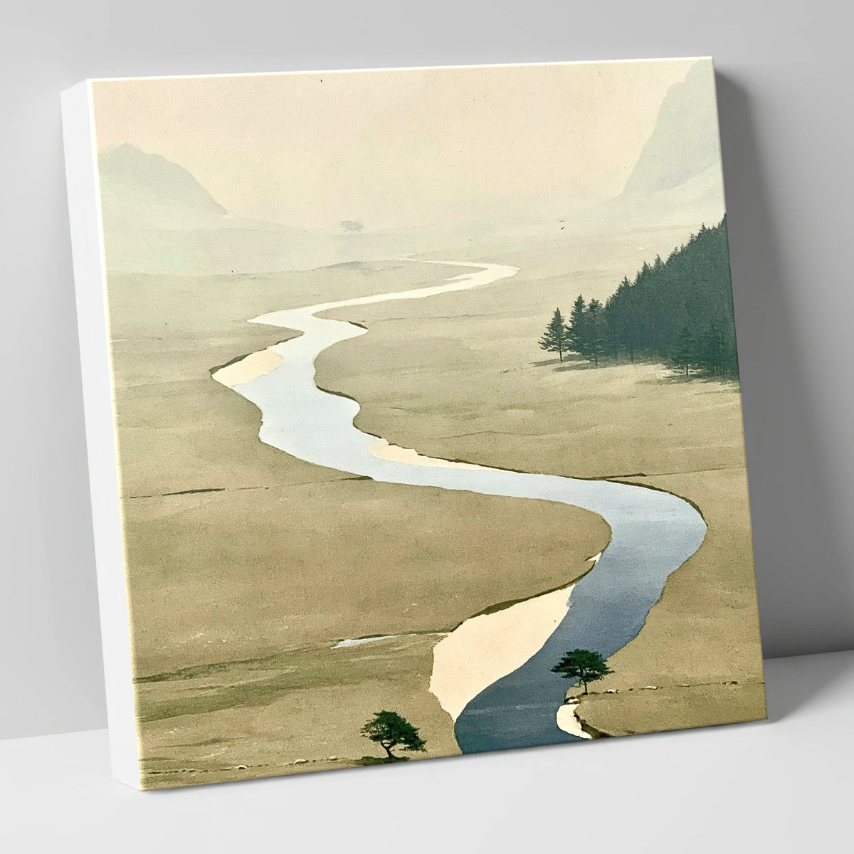Winding Beck in Ochre Valley lake district waterfall canvas wall art