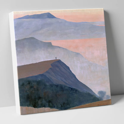 Misty Mountain Ridge at Dusk lake district fell canvas wall art