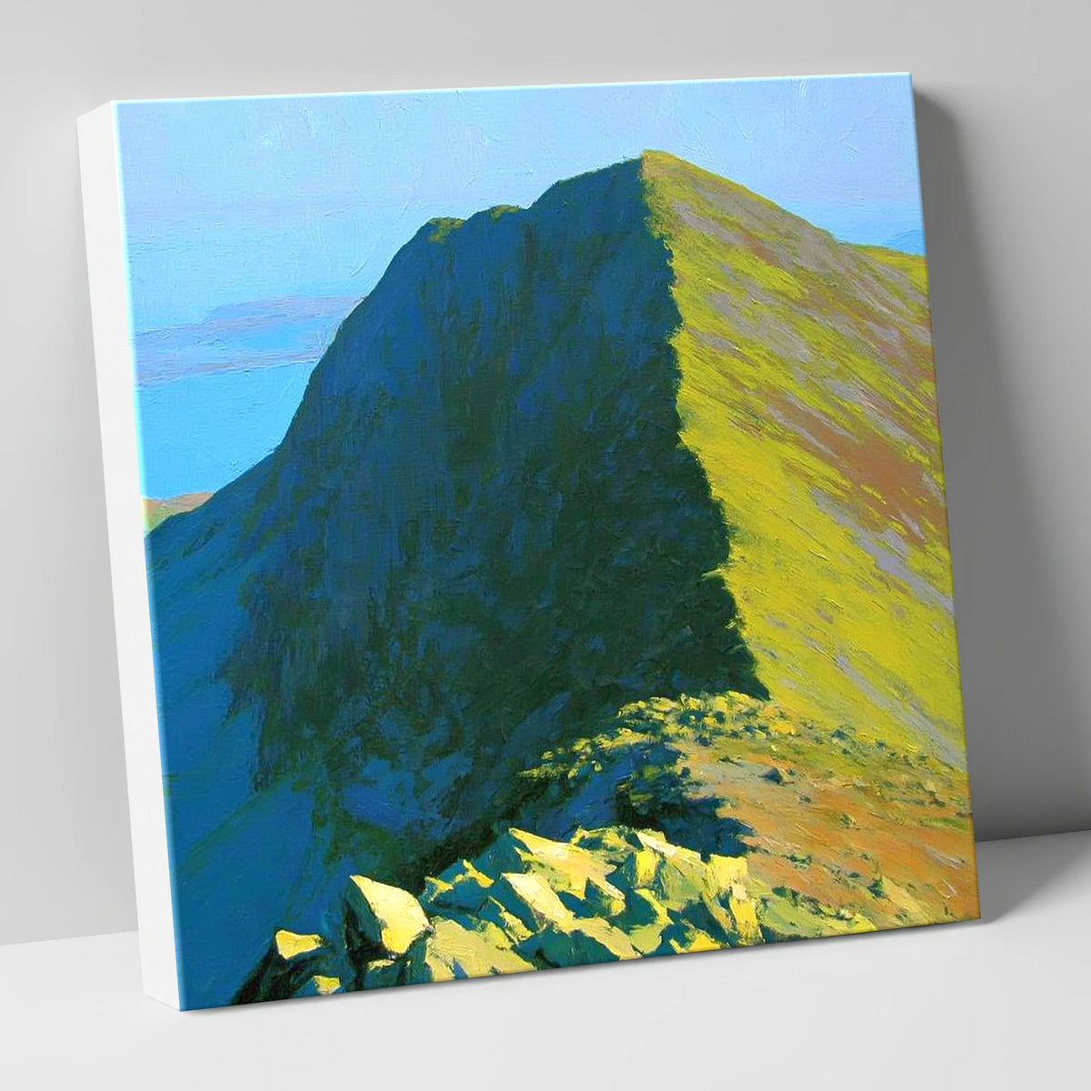 Sunlit Red Pike Summit Ridge lake district fell canvas wall art