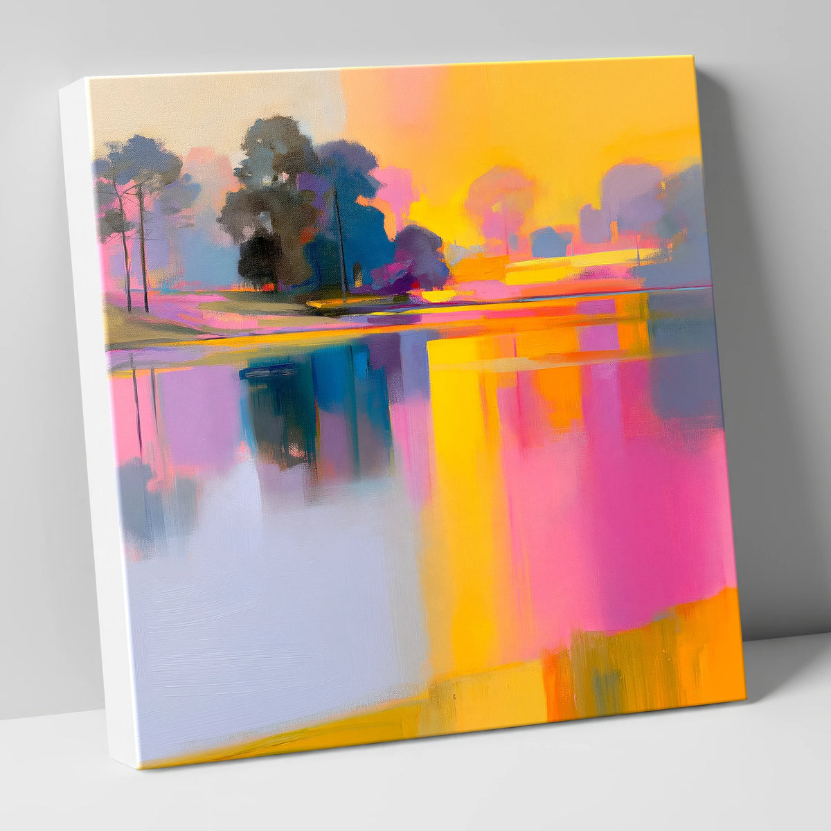 Vibrant Dawn Over A Still Lake lake district lake canvas wall art