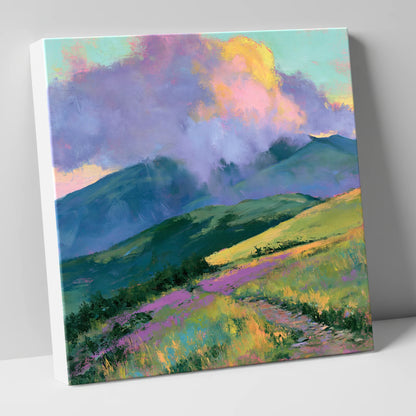 Rolling Fells Under Luminous Clouds lake district fell canvas wall art