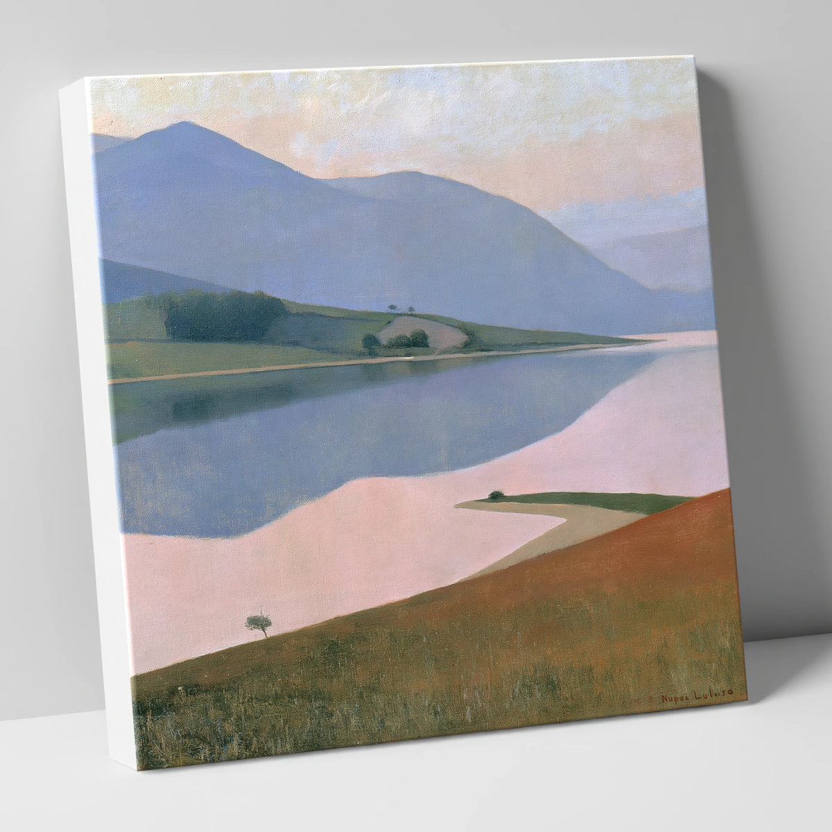 Pastel Fells and Still Lake lake district lake canvas wall art