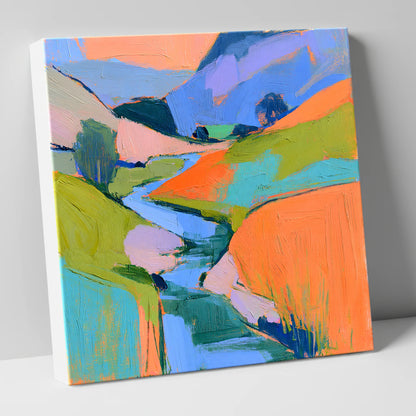 River Valley in Vivid Colour lake district waterfall canvas wall art