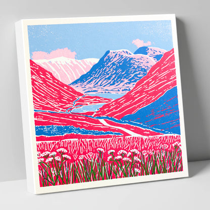 Vibrant Fells at Kirkstone Pass lake district valley canvas wall art