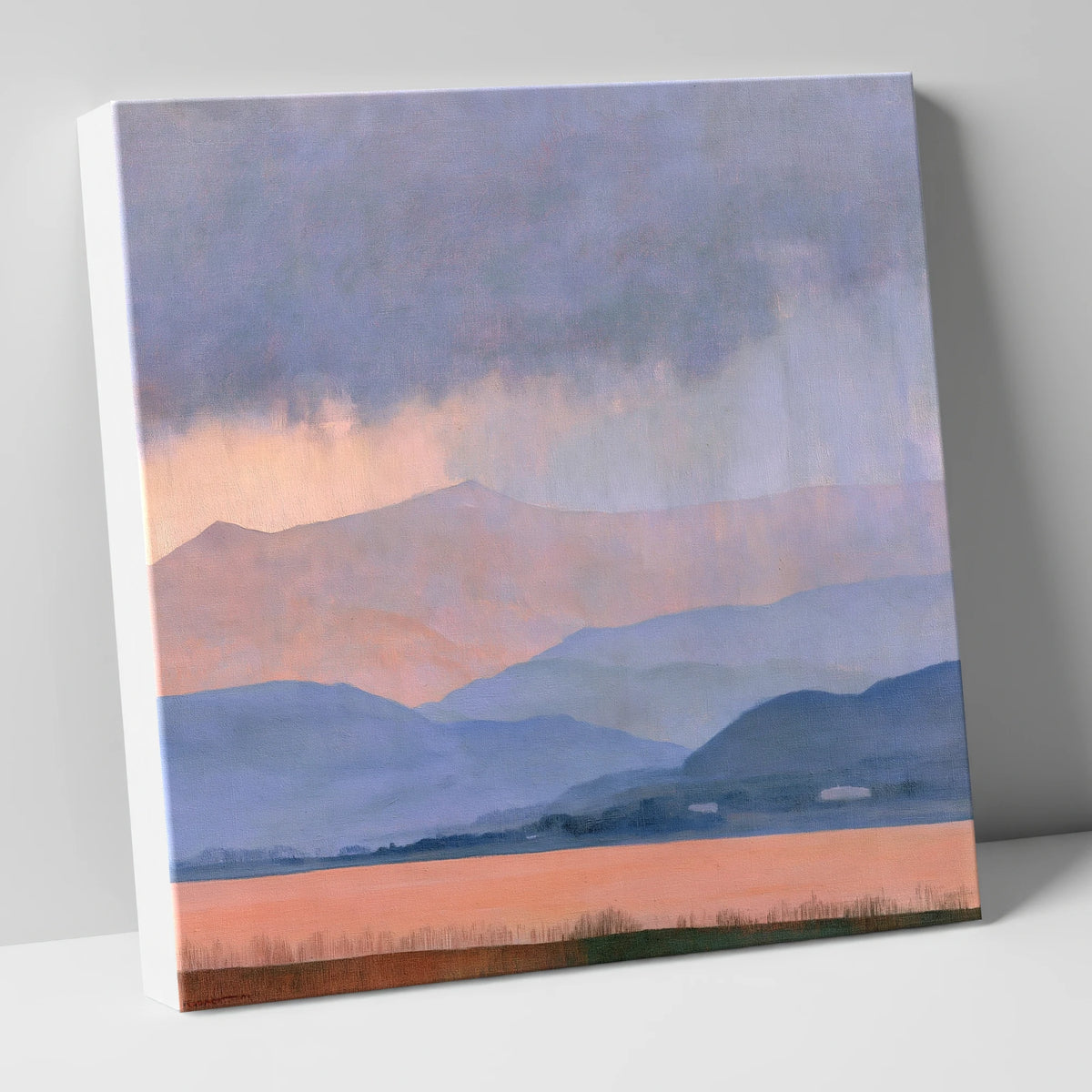 Lavender Fells Beneath Storm Clouds lake district sky canvas wall art