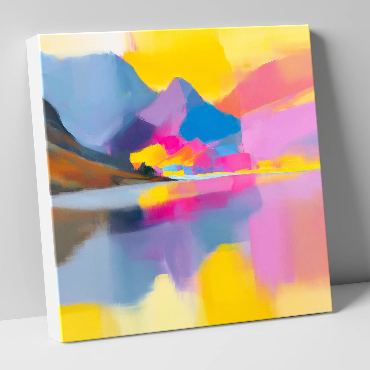 Vibrant Loweswater Lake Reflections lake district lake canvas wall art