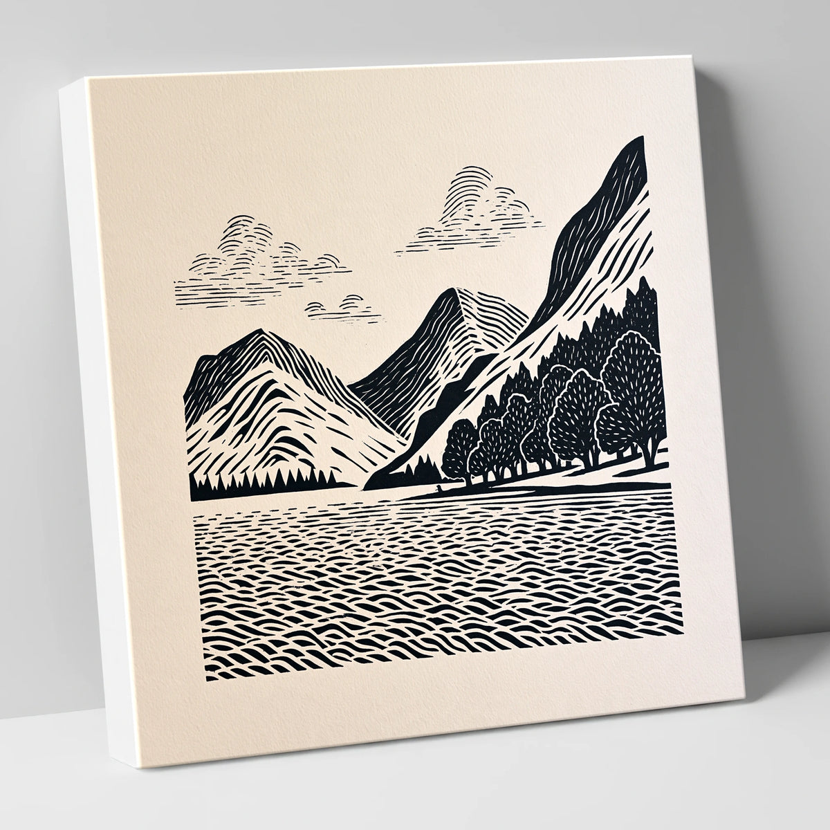 Striking Buttermere Fells and Lake lake district lake canvas wall art