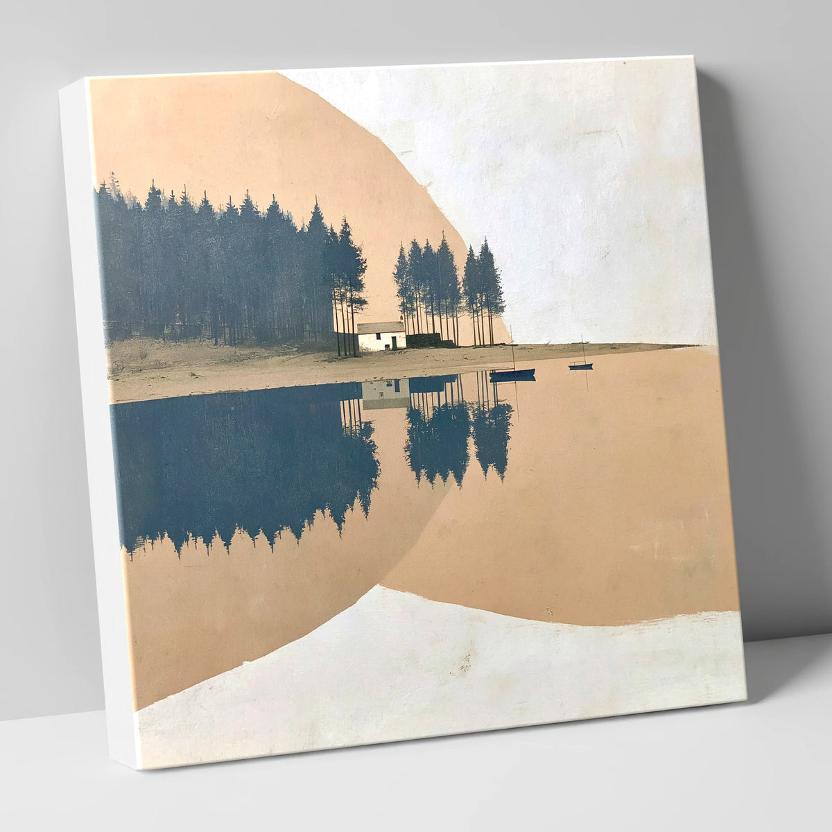 Slate Blue Lake Reflections lake district lake canvas wall art