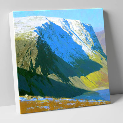 Winter Sunlight on Red Screes lake district fell canvas wall art